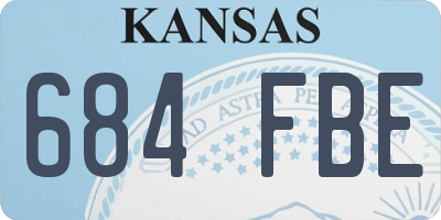 KS license plate 684FBE