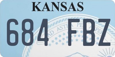 KS license plate 684FBZ
