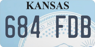 KS license plate 684FDB