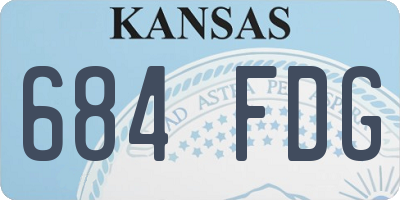 KS license plate 684FDG
