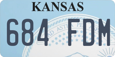 KS license plate 684FDM
