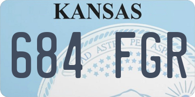 KS license plate 684FGR