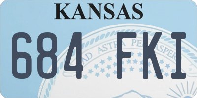 KS license plate 684FKI