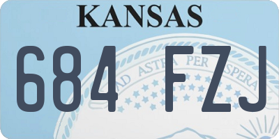 KS license plate 684FZJ