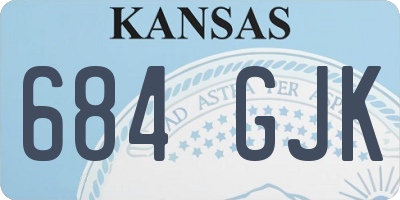 KS license plate 684GJK
