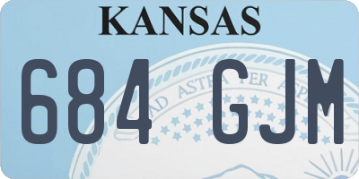 KS license plate 684GJM