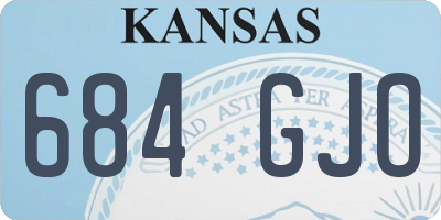 KS license plate 684GJO