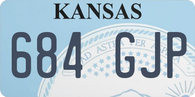 KS license plate 684GJP