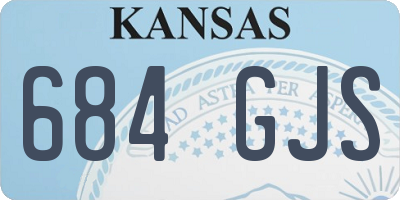 KS license plate 684GJS