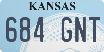 KS license plate 684GNT