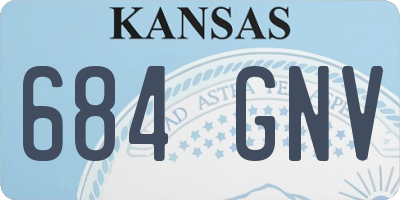 KS license plate 684GNV