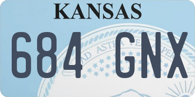KS license plate 684GNX