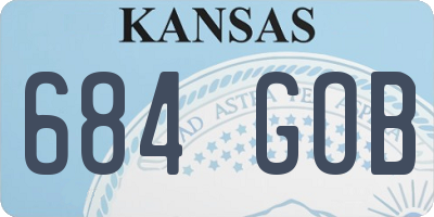 KS license plate 684GOB
