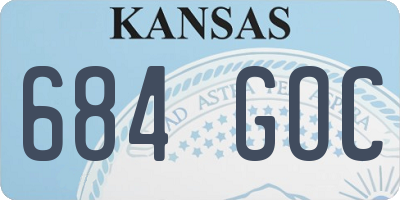 KS license plate 684GOC