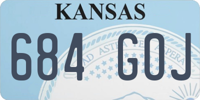 KS license plate 684GOJ