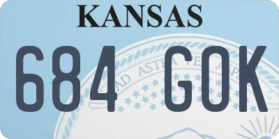 KS license plate 684GOK