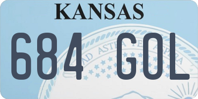 KS license plate 684GOL