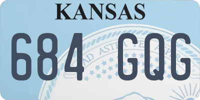 KS license plate 684GQG