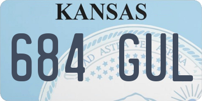 KS license plate 684GUL