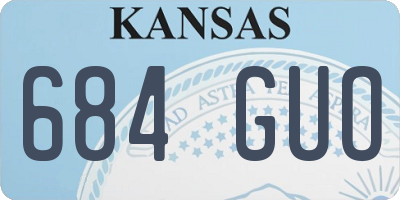 KS license plate 684GUO