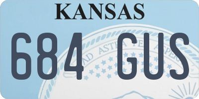 KS license plate 684GUS