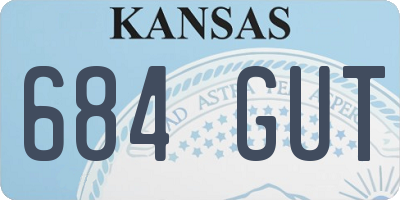 KS license plate 684GUT