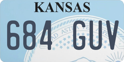 KS license plate 684GUV