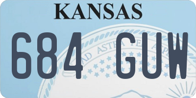 KS license plate 684GUW