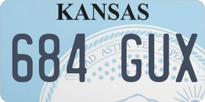 KS license plate 684GUX