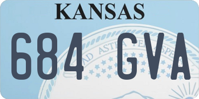 KS license plate 684GVA