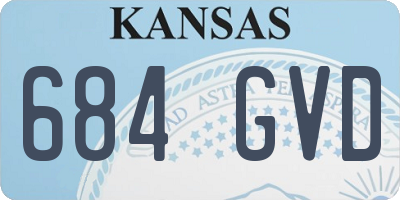 KS license plate 684GVD