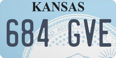 KS license plate 684GVE