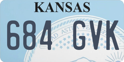 KS license plate 684GVK