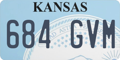 KS license plate 684GVM
