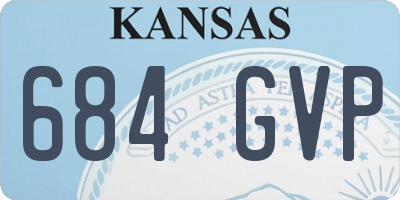 KS license plate 684GVP