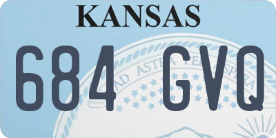 KS license plate 684GVQ