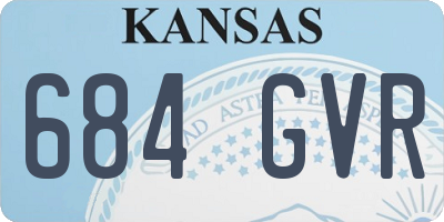 KS license plate 684GVR