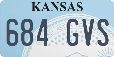 KS license plate 684GVS