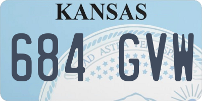 KS license plate 684GVW