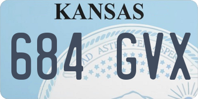 KS license plate 684GVX