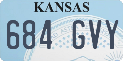 KS license plate 684GVY