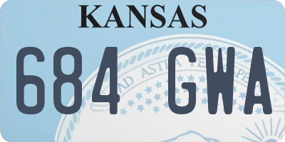 KS license plate 684GWA