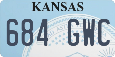KS license plate 684GWC