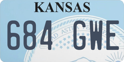 KS license plate 684GWE