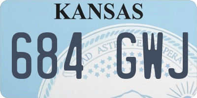 KS license plate 684GWJ