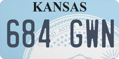 KS license plate 684GWN
