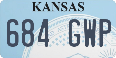 KS license plate 684GWP