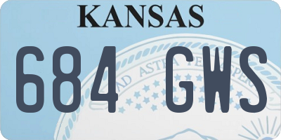 KS license plate 684GWS