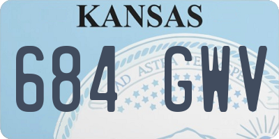 KS license plate 684GWV
