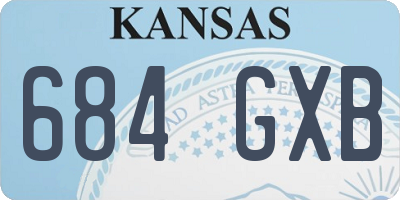 KS license plate 684GXB